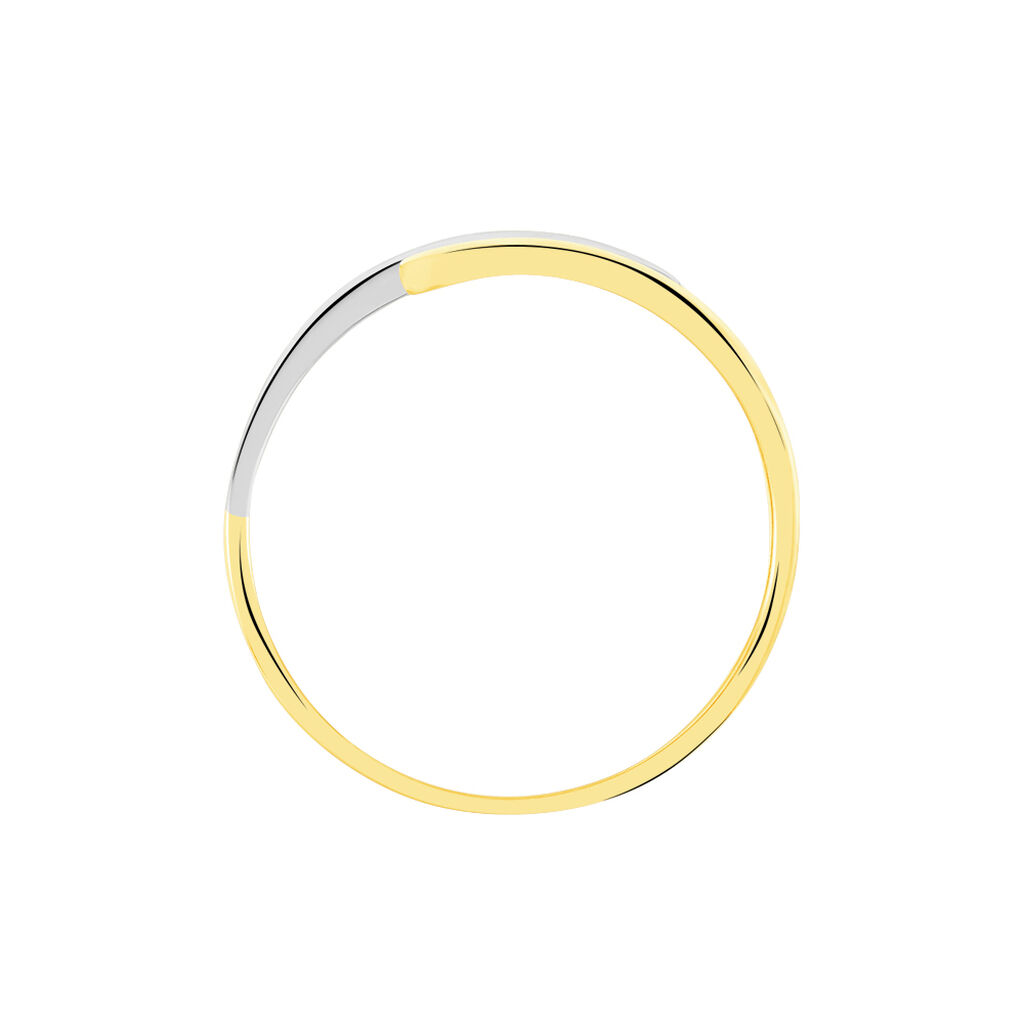 Bague Delphine Or Bicolore Diamant - Bagues avec pierre Femme | Histoire d’Or