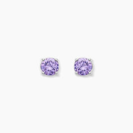 Boucles D'oreilles Puces Argent Blanc Dwight Oxydes De Zirconium - Boucles d'oreilles fantaisie Femme | Histoire d’Or