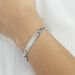Bracelet Identité Casper Argent Blanc - Gourmettes Femme | Histoire d’Or
