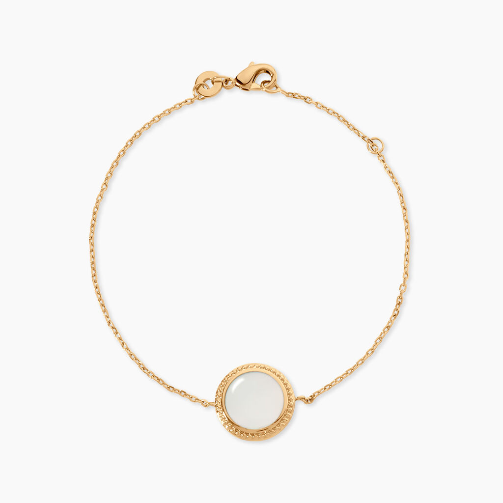 Bracelet Alyhana Plaqu&eacute; Or Jaune Nacre - Bracelets Femme | Histoire d&rsquo;Or