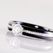 Bague Solitaire Ceramik Design Argent  Oxyde De Zirconium Et Céramique - Bagues solitaires Femme | Histoire d’Or