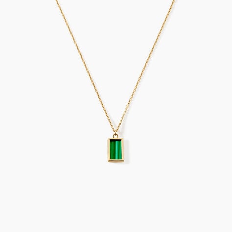 Collier Lucky Gems Or Jaune Malachite - Colliers Femme | Histoire d&rsquo;Or