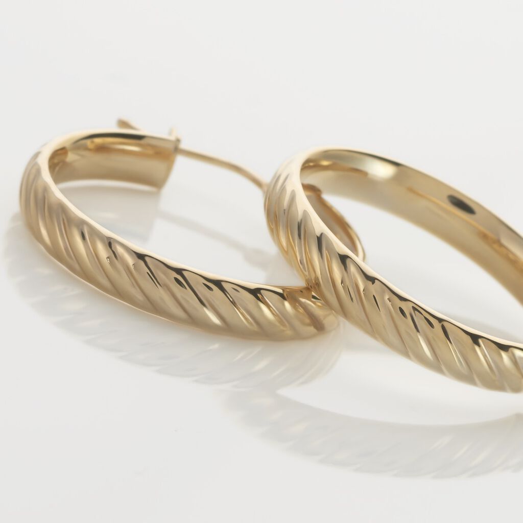 Créoles Mara Or Jaune - Boucles d'oreilles créoles Femme | Histoire d’Or