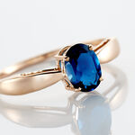 Bague Arzula Or Rose Topaze - Bagues solitaires Femme | Histoire d&rsquo;Or