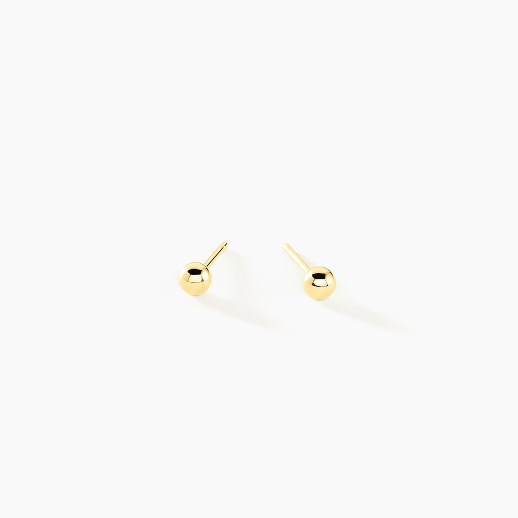 Boucles D'oreilles Puces Or Jaune Fidelia - Clous d'oreilles Femme | Histoire d’Or