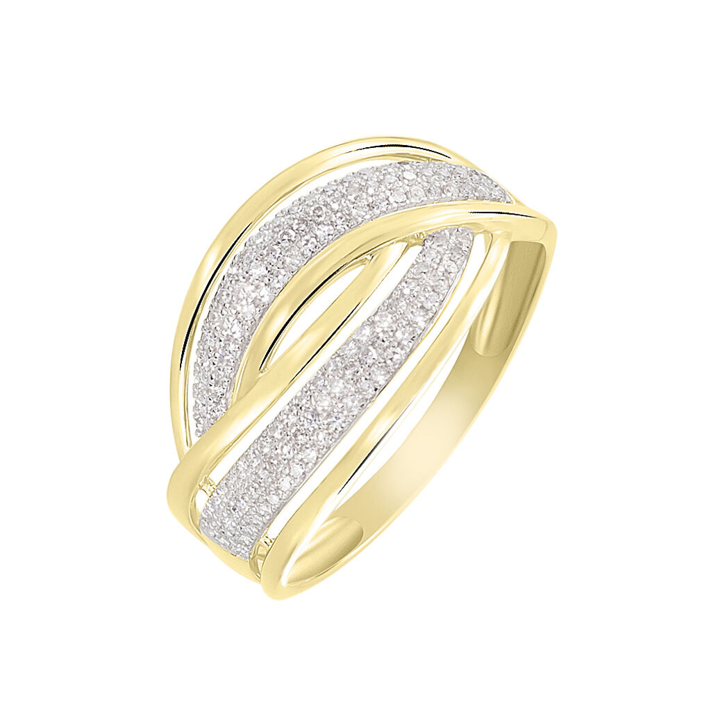 Bague Enora Or Jaune Diamant - Bagues avec pierre Femme | Histoire d’Or