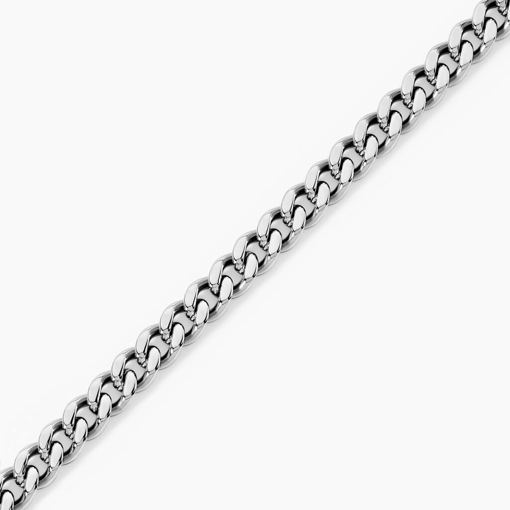 Bracelet Frederic Acier Blanc - Bracelets cha&icirc;ne Homme | Histoire d&rsquo;Or