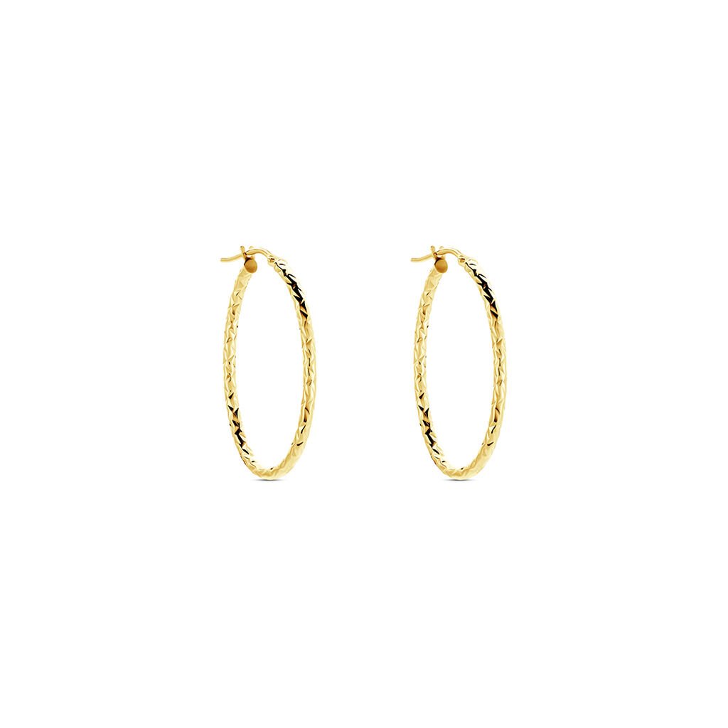 Cr&eacute;oles Carlyle Or Jaune - Boucles d'oreilles cr&eacute;oles Femme | Histoire d&rsquo;Or
