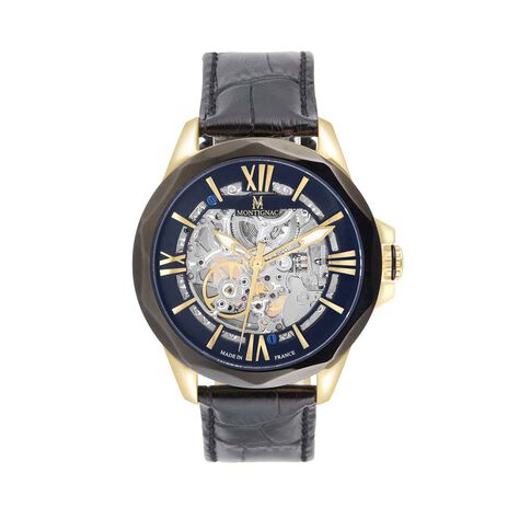 Montre Montignac Round Automatique Noir - Montres Homme | Histoire d’Or