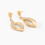Boucles D'oreilles Pendantes Mai-lee Plaqu&eacute; Or Oxyde De Zirconium - Boucles d'oreilles pendantes Femme | Histoire d&rsquo;Or