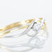 Bague Croise Or Bicolore Oxyde De Zirconium - Bagues solitaires Femme | Histoire d’Or