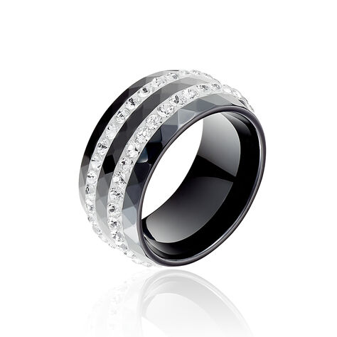 Bague Solya Ceramique Blanc Céramique Et Strass - Bagues avec pierre Femme | Histoire d’Or