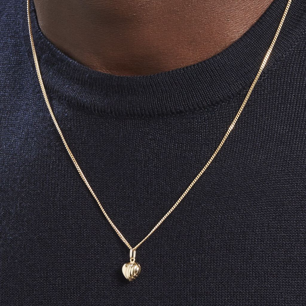 Pendentif Eudocie Coeur Stri Or Jaune - Pendentifs Famille | Histoire d’Or