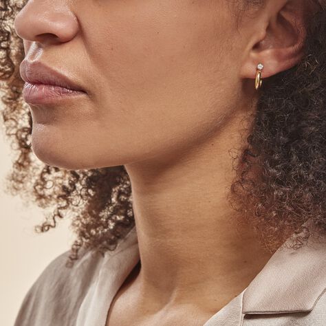 Créoles Or Jaune Jayson Oxyde De Zirconium - Boucles d'oreilles créoles Femme | Histoire d’Or