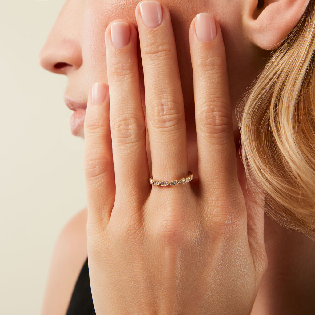 Bague Firmamenti Or Jaune Diamant - Bagues solitaires Femme | Histoire d&rsquo;Or