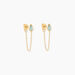 Boucles D'Oreilles Pendantes Ond&eacute;e Or Jaune Amazonite - Boucles d'oreilles pendantes Femme | Histoire d&rsquo;Or