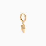 Cr&eacute;ole Unitaire Callistea 5 Plaqu&eacute; Or Jaune Oxyde De Zirconium - Piercings d'oreilles Femme | Histoire d&rsquo;Or