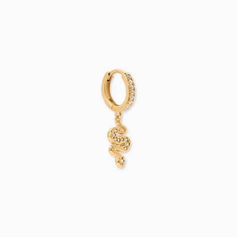 Cr&eacute;ole Unitaire Callistea 5 Plaqu&eacute; Or Jaune Oxyde De Zirconium - Piercings d'oreilles Femme | Histoire d&rsquo;Or