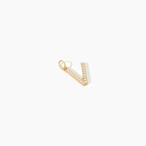 Pendentif Lettre V Or Jaune Oxyde - Pendentifs Femme | Histoire d&rsquo;Or