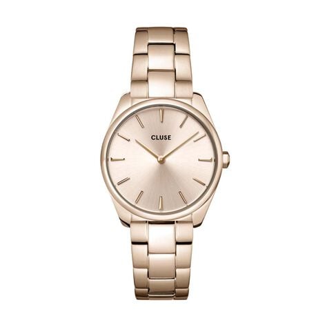 Montre Cluse Feroce Petite Acier Acier Dore Rose - Montres Femme | Histoire d&rsquo;Or