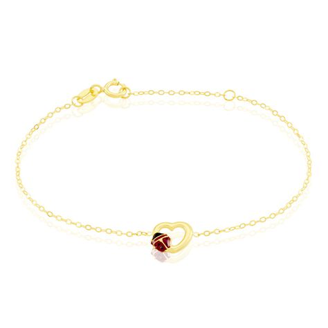 Bracelet Hydrangee Or Jaune - Bracelets Coeur Enfant | Histoire d’Or