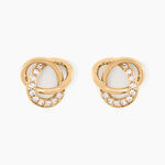 Boucles D'oreilles Puces Henia Plaqu&eacute; Or Jaune Oxyde De Zirconium - Boucles d'oreilles fantaisie Femme | Histoire d&rsquo;Or