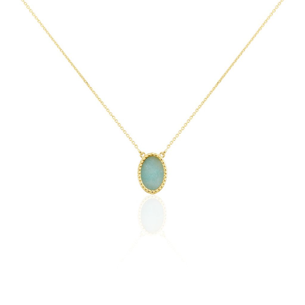 Collier Pernia Or Jaune Amazonite