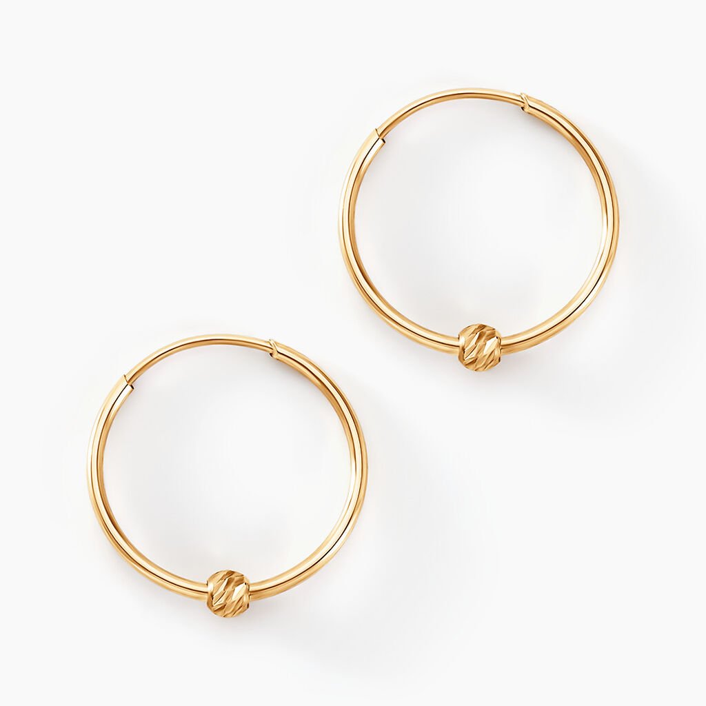 Cr&eacute;oles Aurelya Or Jaune - Boucles d'oreilles cr&eacute;oles Femme | Histoire d&rsquo;Or