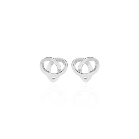 Boucles D'oreilles Puces Shainy Argent Blanc - Boucles d'oreilles fantaisie Femme | Histoire d’Or