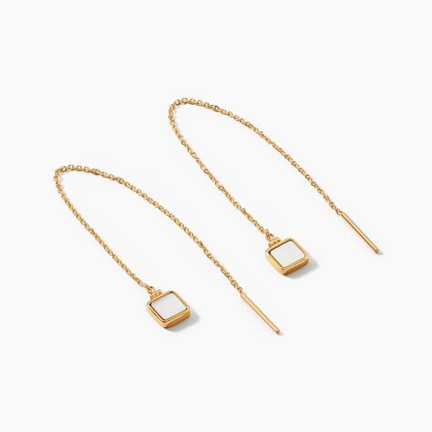 Boucles D'oreilles Pendantes Lucky Gems Or Jaune Nacre - Boucles d'oreilles pendantes Femme | Histoire d&rsquo;Or