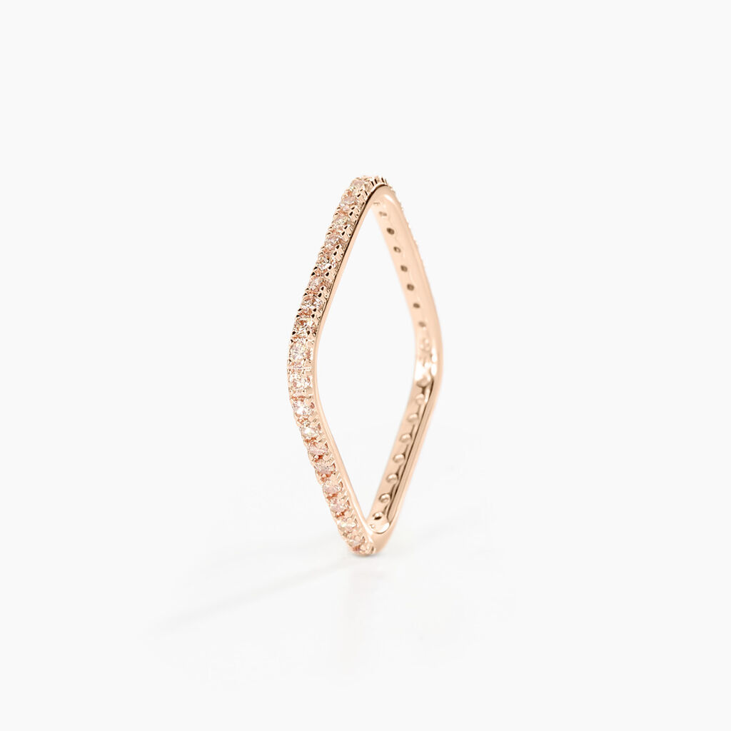 Bague Aeselya Argent Rose Oxyde De Zirconium - Bagues avec pierre Femme | Histoire d&rsquo;Or