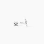 Boucles D'Oreilles Puces Susumu Argent Blanc Oxyde De Zirconium - Boucles d'oreilles fantaisie Femme | Histoire d&rsquo;Or
