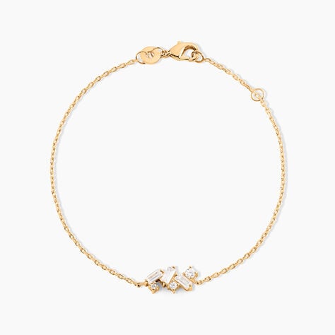 Bracelet Jardins D'hiver Plaqu&eacute; Or Jaune Oxyde De Zirconium - Bracelets Femme | Histoire d&rsquo;Or