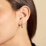 Creoles Pluie D'Eclat Or Jaune Emeraude - Boucles d'oreilles cr&eacute;oles Femme | Histoire d&rsquo;Or