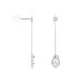 Boucles D'oreilles Pendantes Searlas Or Blanc Oxyde De Zirconium - Boucles d'oreilles pendantes Femme | Histoire d’Or