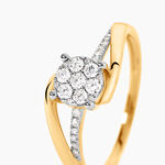 Bague Petunia Or Jaune Diamant - Bagues avec pierre Femme | Histoire d&rsquo;Or