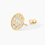 Boucles D'Oreilles Puces Adonijah Or Bicolore - Clous d'oreilles Femme | Histoire d&rsquo;Or