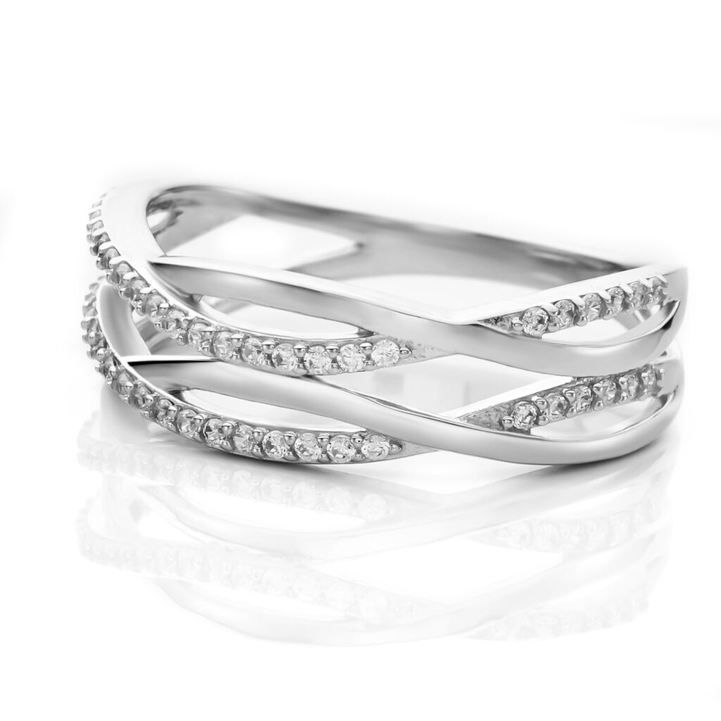 Bague Peronele Argent Blanc Oxyde De Zirconium - Bagues avec pierre Femme | Histoire d&rsquo;Or