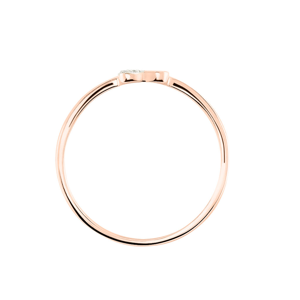 Bague Emilia Or Rose Diamant - Bagues avec pierre Femme | Histoire d&rsquo;Or