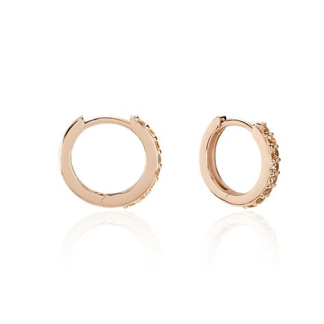 Cr&eacute;oles Rio Argent Rose Oxyde De Zirconium - Boucles d'oreilles cr&eacute;oles Femme | Histoire d&rsquo;Or