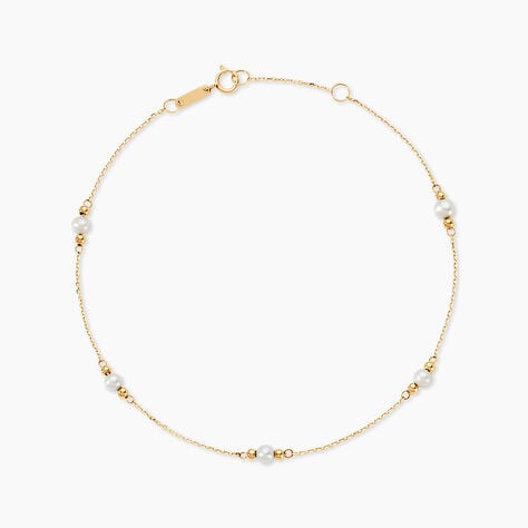 Cha&icirc;ne De Cheville Akif Or Jaune Perle De Culture - Cha&icirc;nes de cheville Femme | Histoire d&rsquo;Or