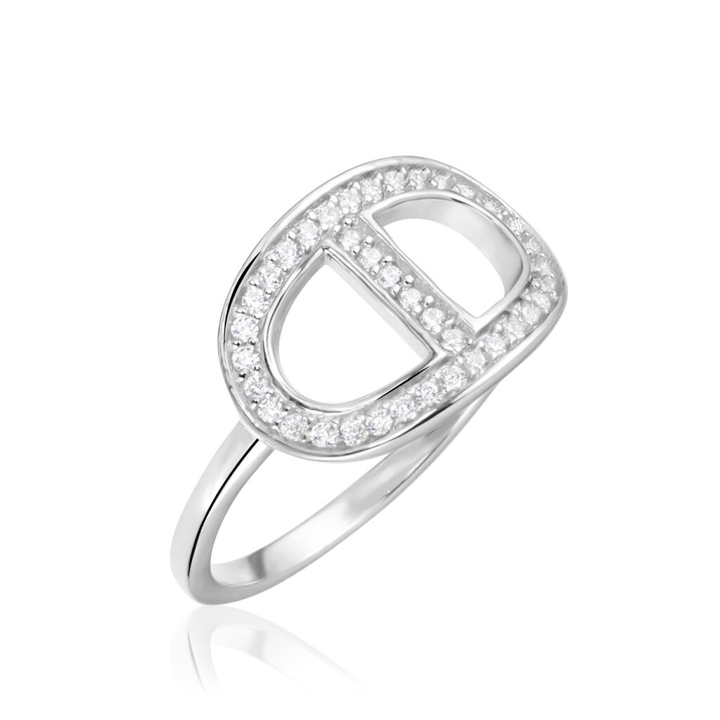 Bague Argent Blanc Caprina Oxydes De Zirconium - Bagues avec pierre Femme | Histoire d’Or