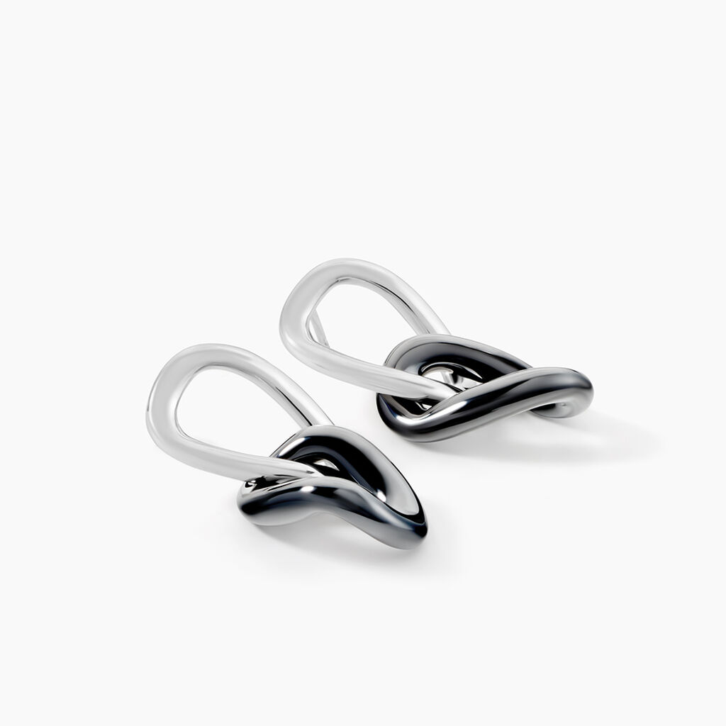Boucles D'oreilles Pendantes Korey Argent Blanc C&eacute;ramique - Boucles d'oreilles fantaisie Femme | Histoire d&rsquo;Or