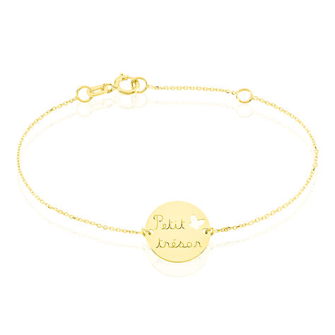 Bracelet Benedicte Message Or Jaune - Bracelets Naissance Enfant | Histoire d’Or