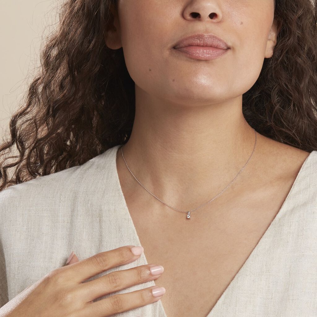 Pendentif Aphrodite Or Blanc Diamant - Pendentifs Femme | Histoire d’Or