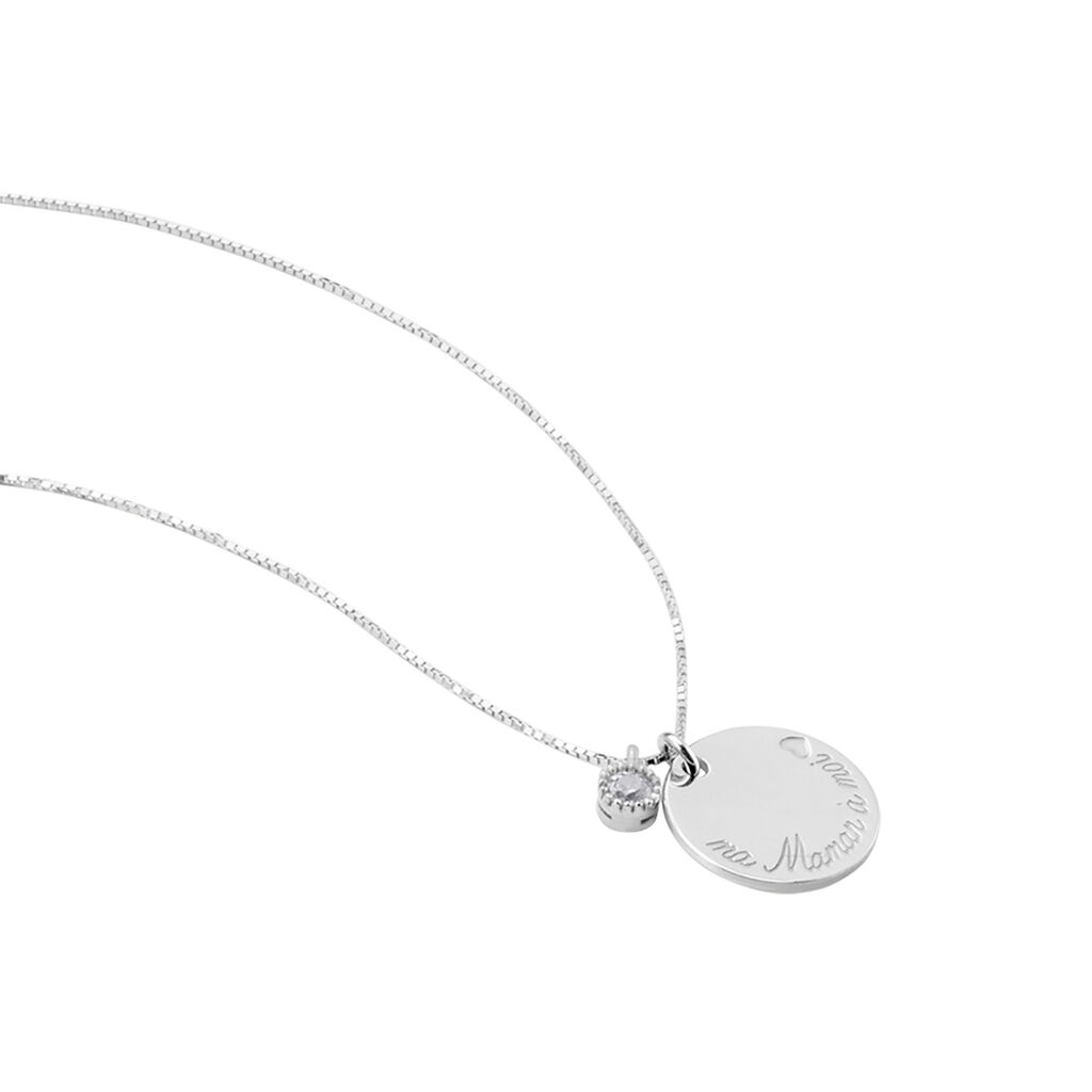 Collier Argent Blanc Raimbaut Oxyde De Zirconium - Colliers fantaisie Femme | Histoire d&rsquo;Or