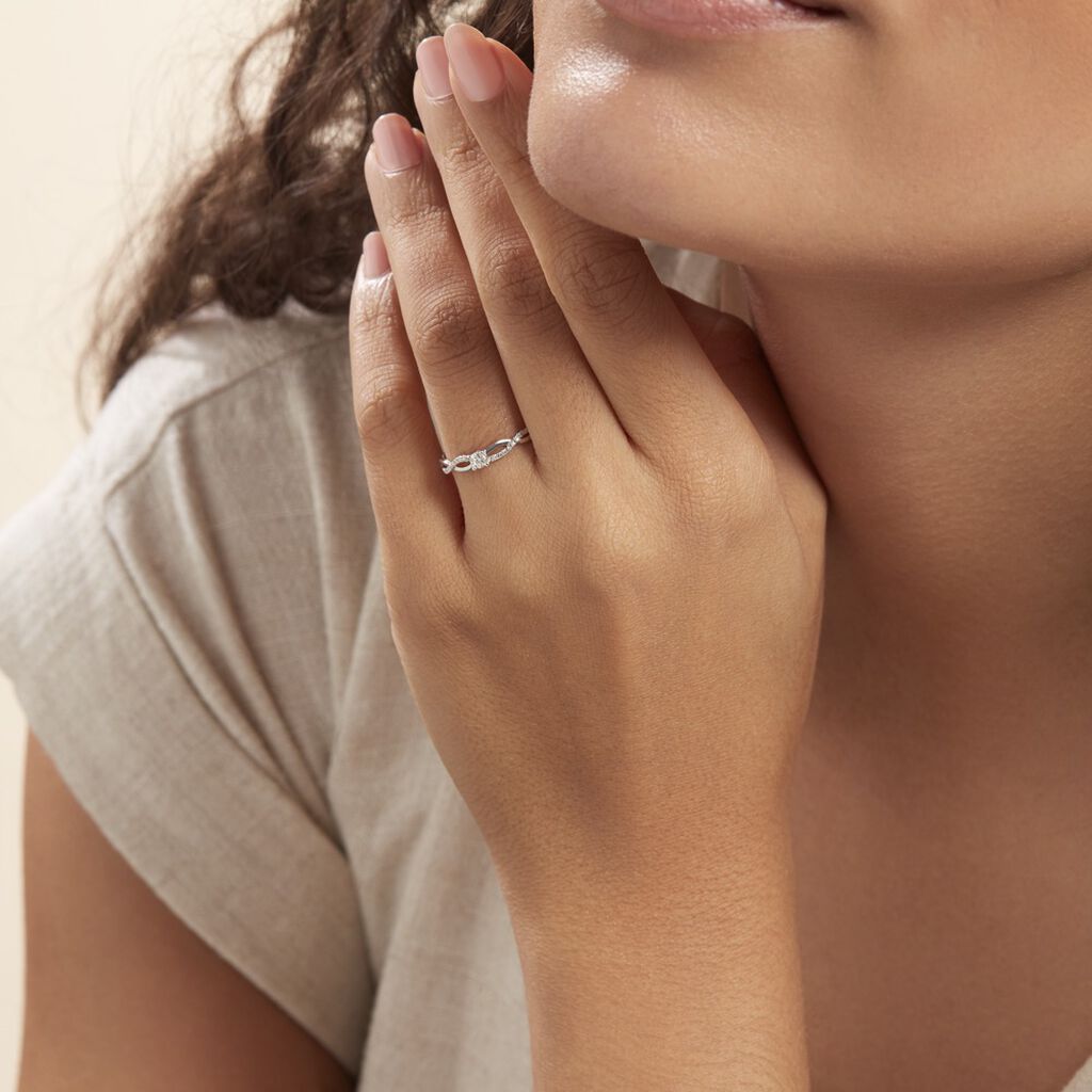 Bague Solitaire Vilma Or Blanc Diamant - Bagues solitaires Femme | Histoire d’Or