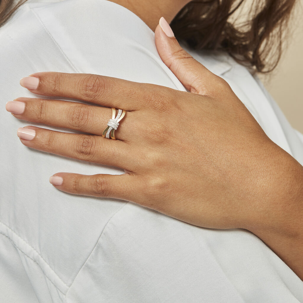 Bague Lucilla Or Jaune Diamant - Bagues avec pierre Femme | Histoire d’Or