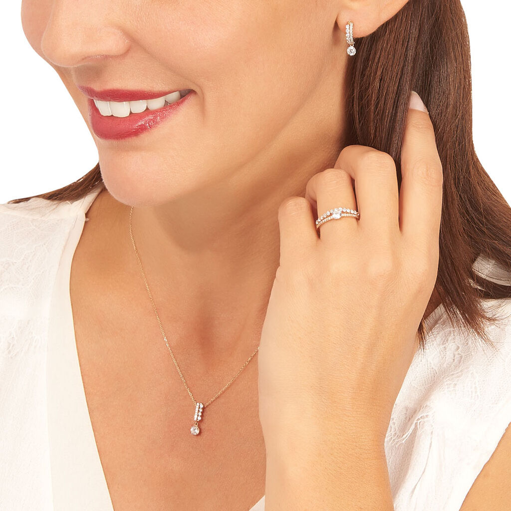 Collier Alie Or Rose Oxyde De Zirconium - Colliers Femme | Histoire d&rsquo;Or
