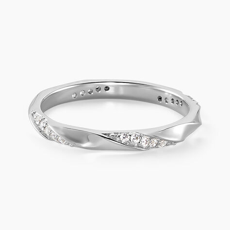 Bague Thara Argent Blanc Oxyde De Zirconium - Bagues avec pierre Femme | Histoire d&rsquo;Or
